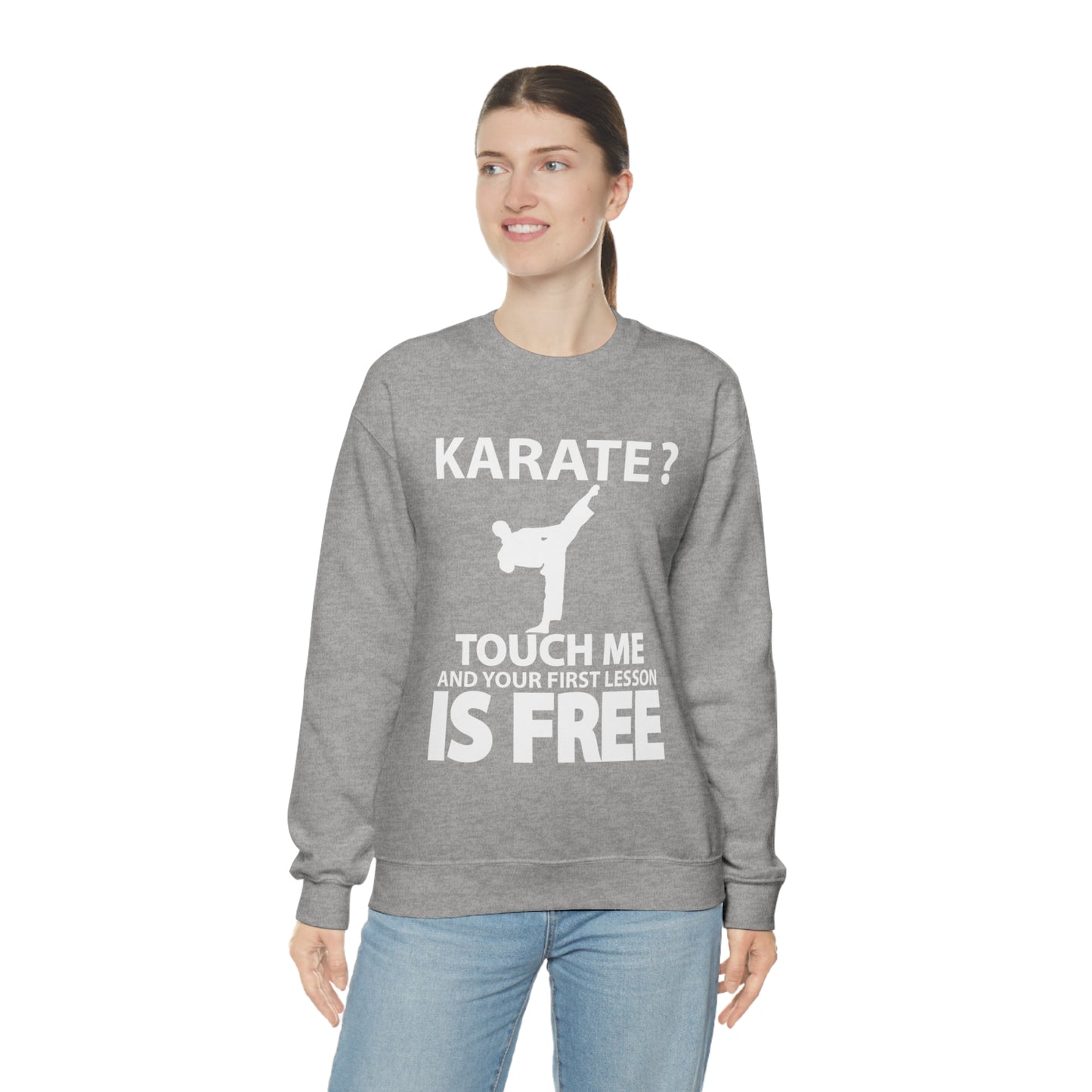 karate first lesson free Crewneck Sweatshirt