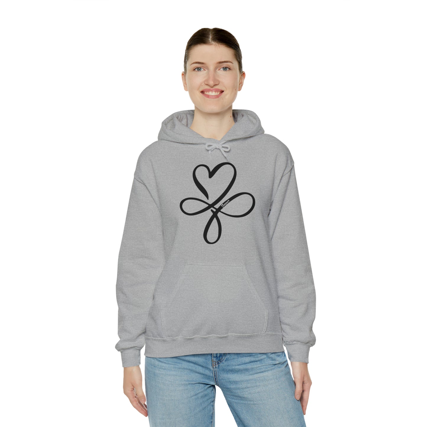 Heart symbol Love Infinity symbol Forever Hoodie