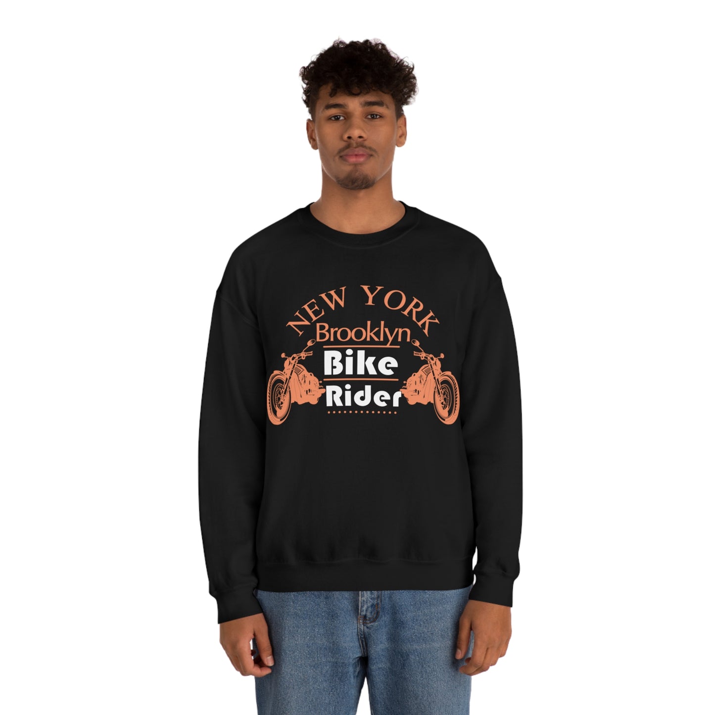 Brooklyn Bike rider Crewneck Sweatshirt