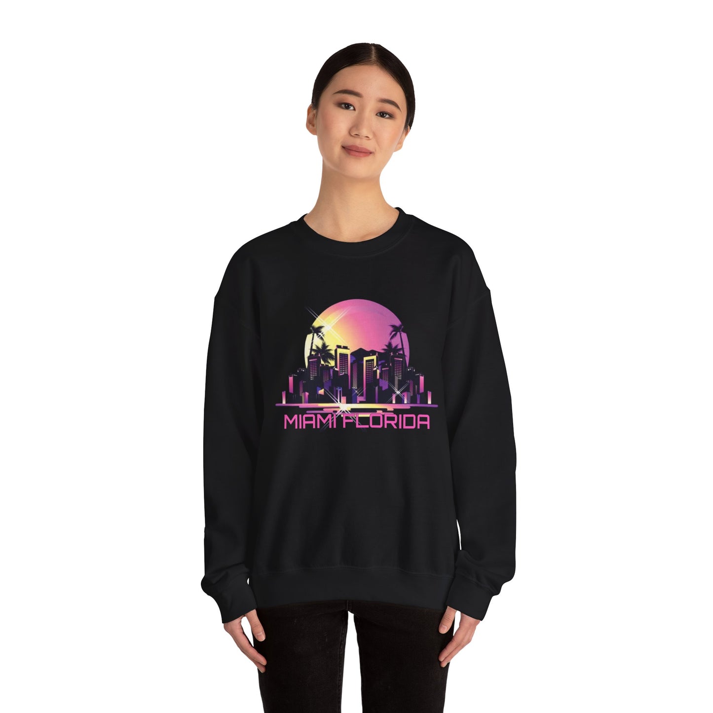 Miami Florida night life Crewneck Sweatshirt