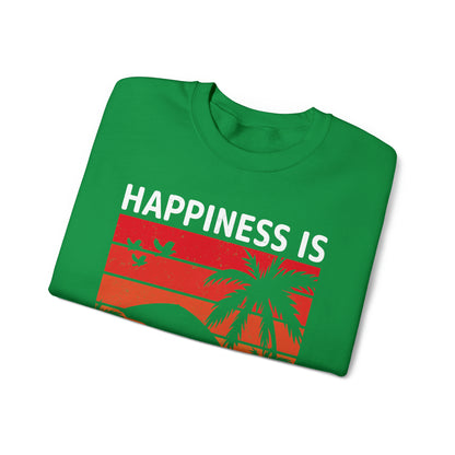 Happiness is at the beach Vintage Crewneck Sweatshirt