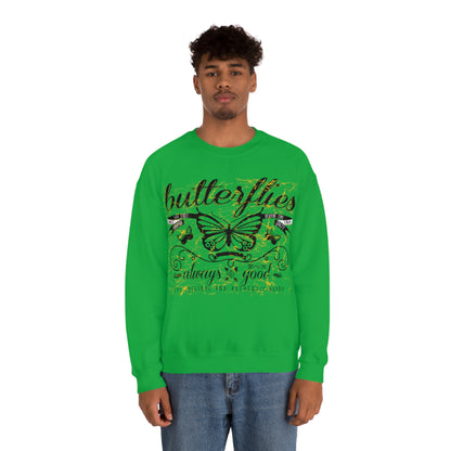 Butterflies Always Good Crewneck Sweatshirt