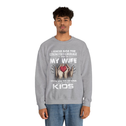 My wife and kids Crewneck Sweatshirt