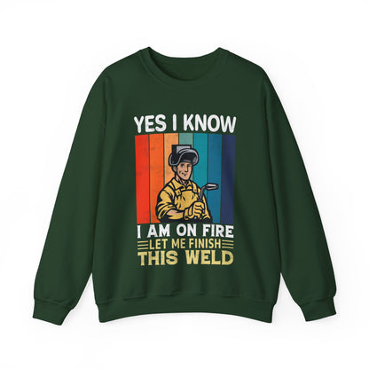 I know I'm on fire vintage  Crewneck Sweatshirt