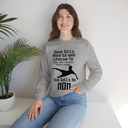 A lifetime to meet their favorite soccer player Crewneck Sweatshirt