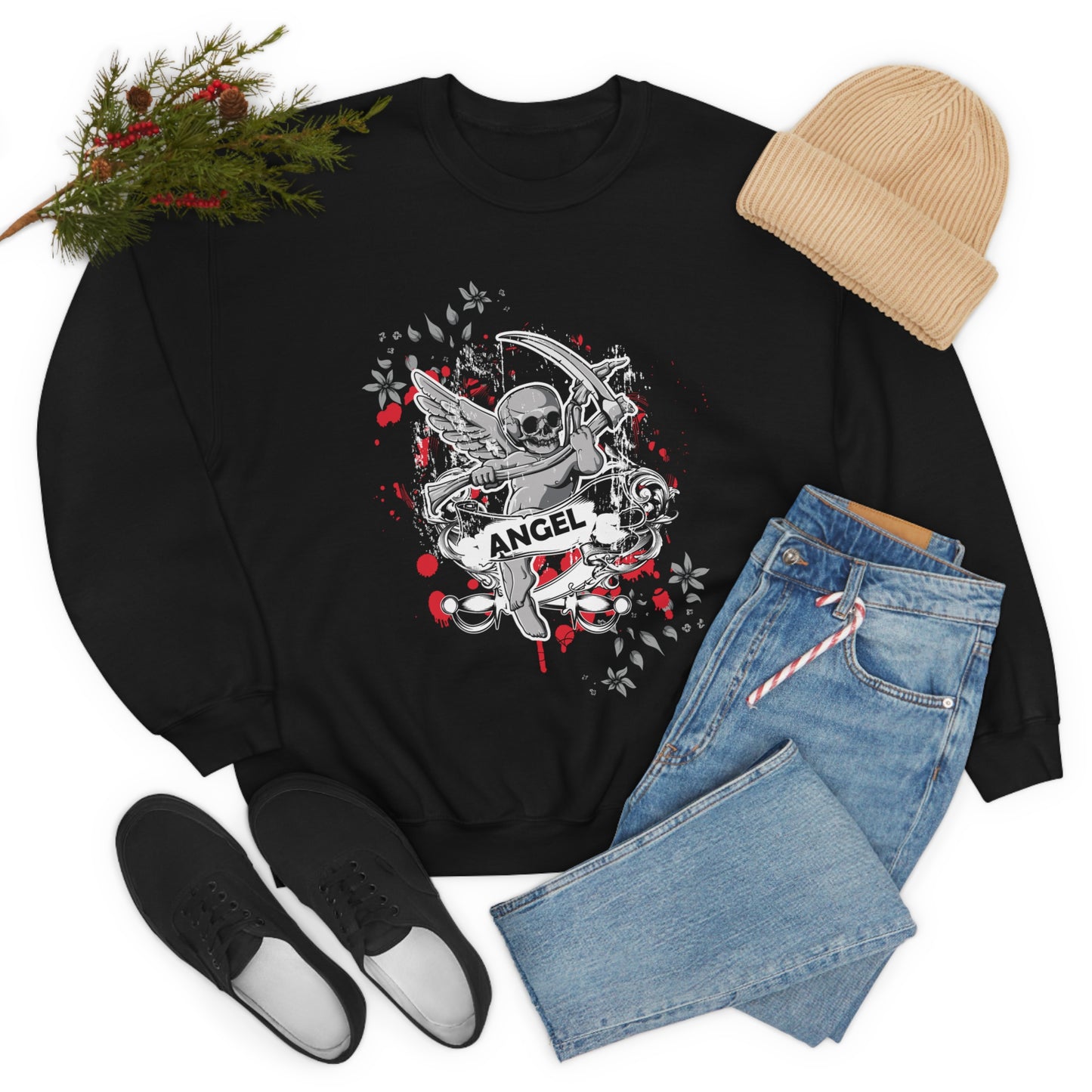 Dark Side Angel Crewneck Sweatshirt