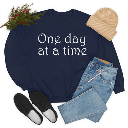 One-Day-at-a-time Crewneck Sweatshirt