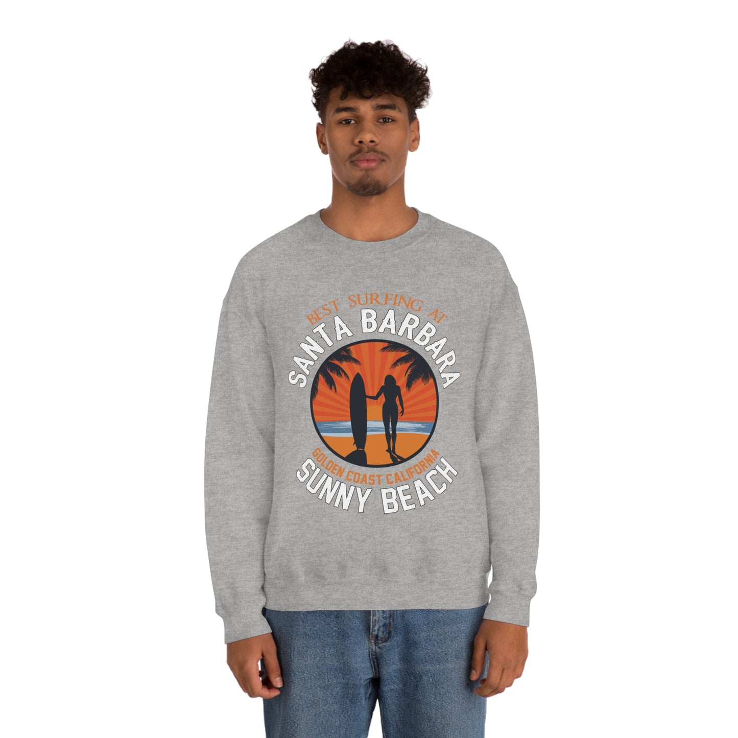 Santa Barbara sunny beach Crewneck Sweatshirt