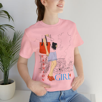 Fashion girl with a bag T-Shirt