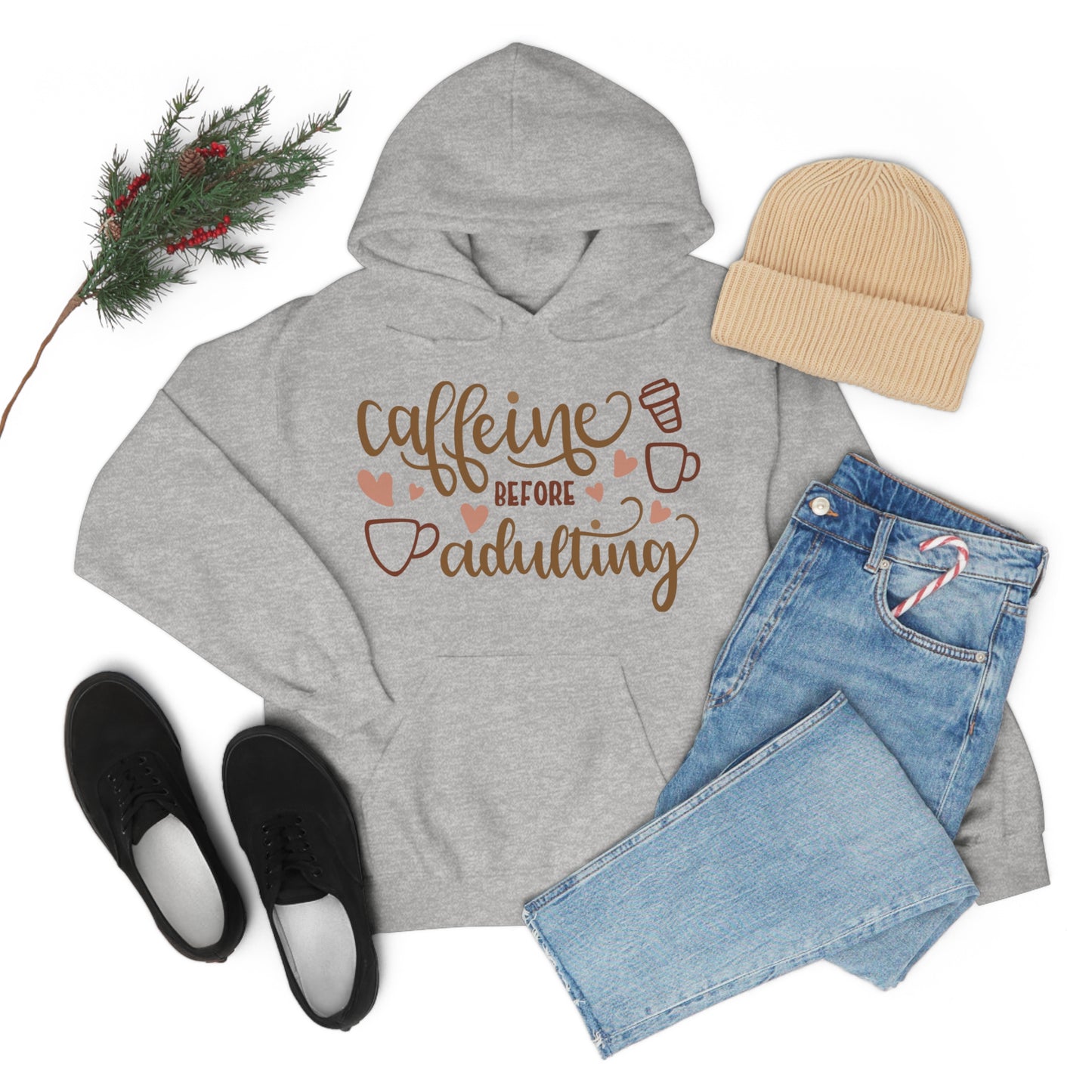 Caffeine before adulting Hoodie