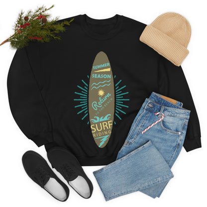 Surf Riding Summer Crewneck Sweatshirt