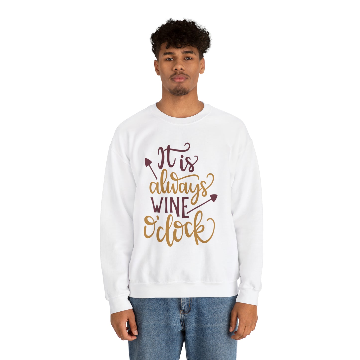 It_is_always_wine_oclock Crewneck Sweatshirt