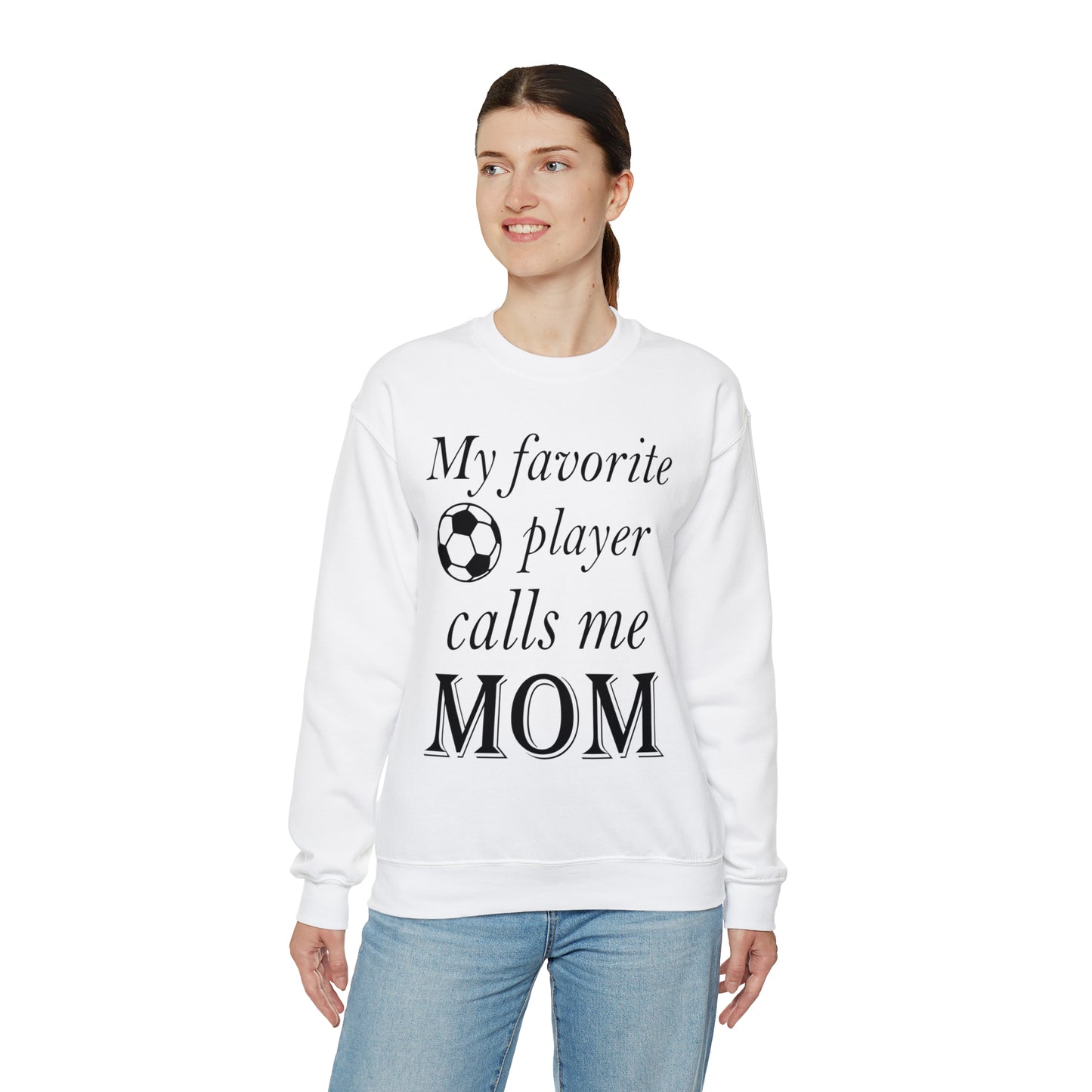 Mom Favorite Soccer player Crewneck Sweatshirt