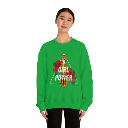 Girl Power Cheetah Edition Crewneck Sweatshirt