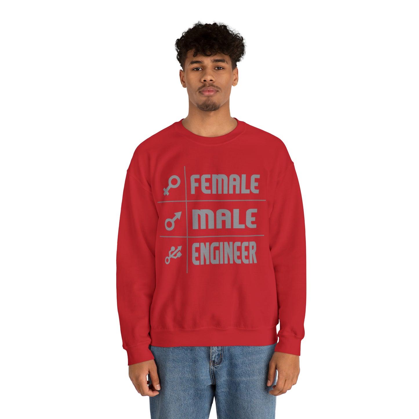 Female - male- engineer Crewneck Sweatshirt