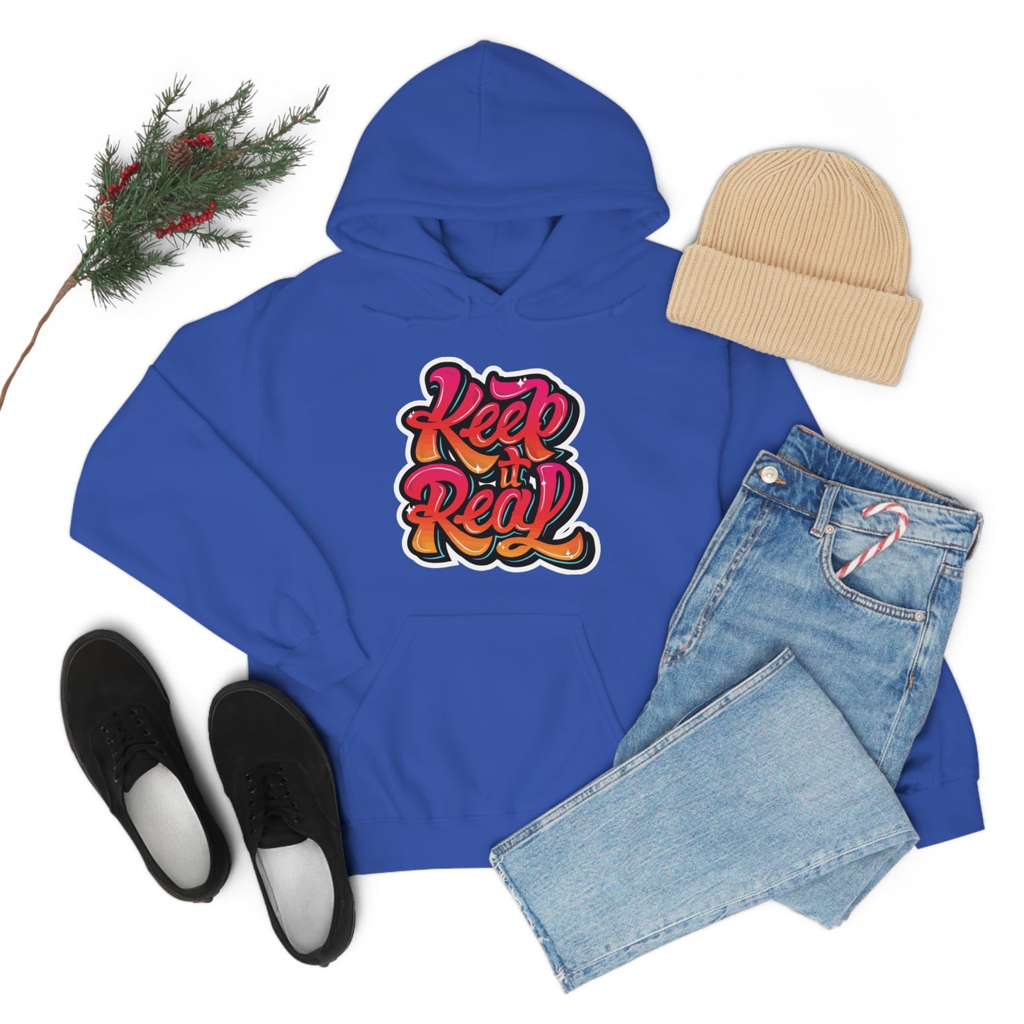 Keep it real colorful graffiti logo Hoodie