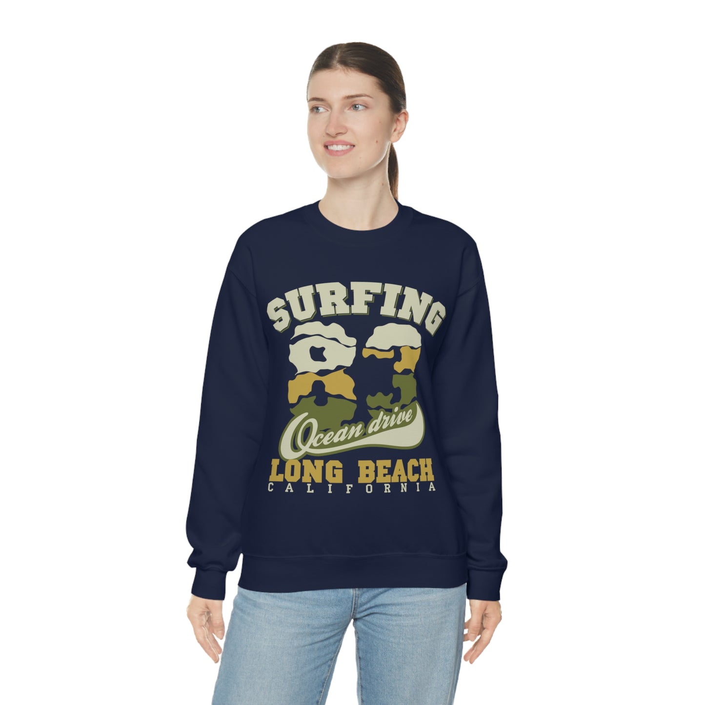 Long Beach Surfing Crewneck Sweatshirt