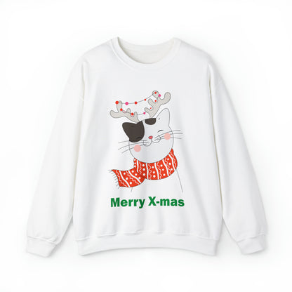 Merry X-mas cat Crewneck Sweatshirt