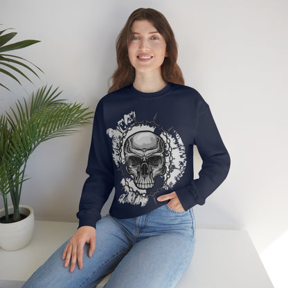 Skull Chain Splatter Crewneck Sweatshirt