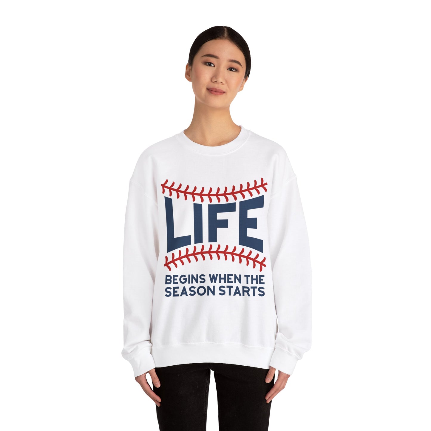 Life Begins When Season Starts Crewneck Sweatshirt