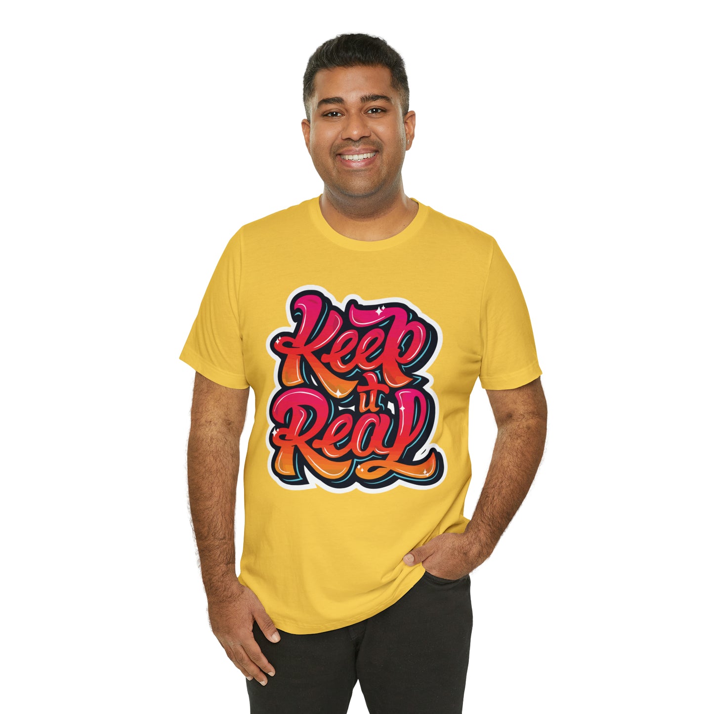 Keep it real colorful graffiti logo T-Shirt