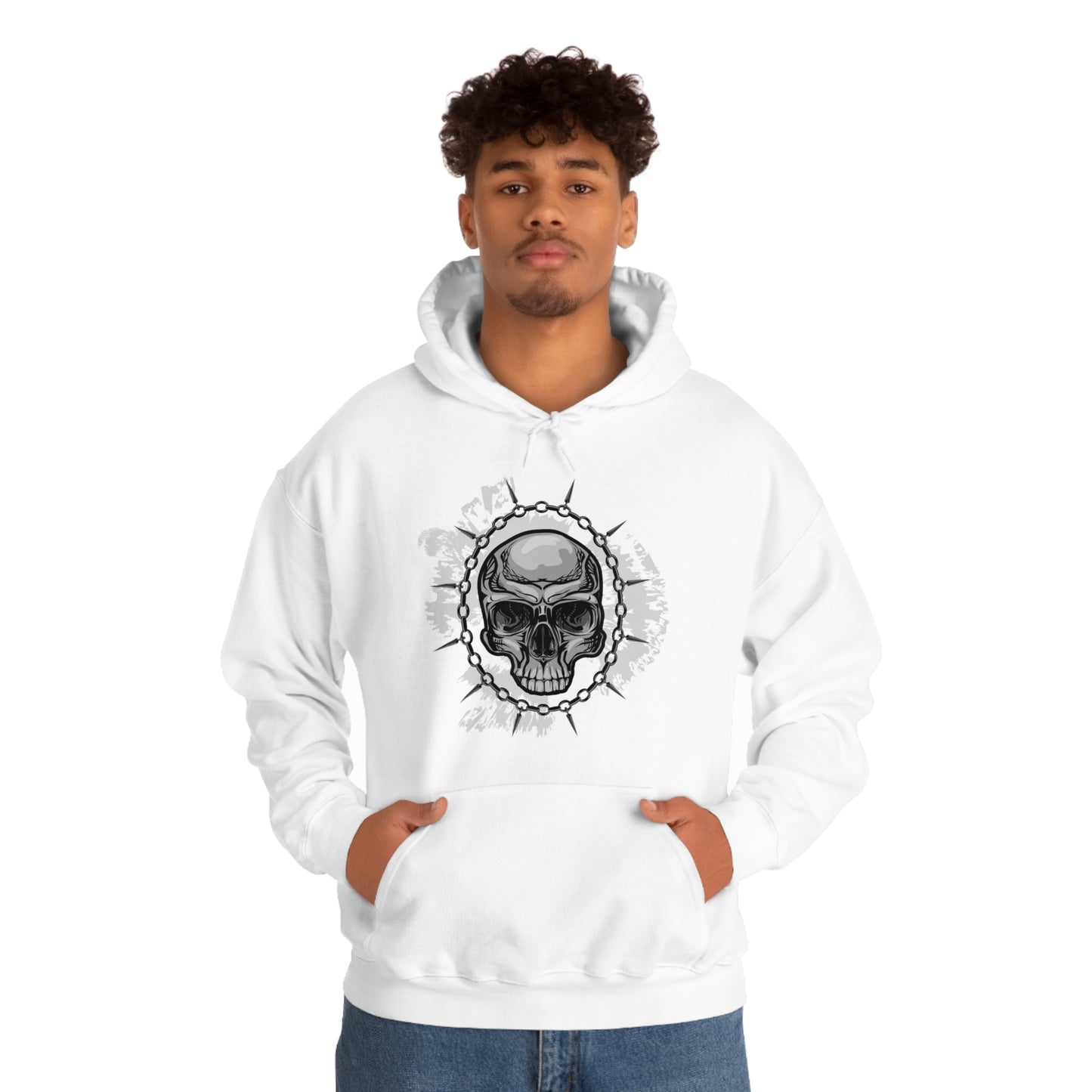 Skull Chain Splatter Hoodie