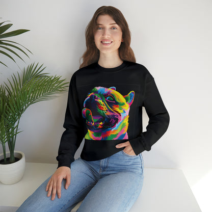 Colorful Dog Crewneck Sweatshirt