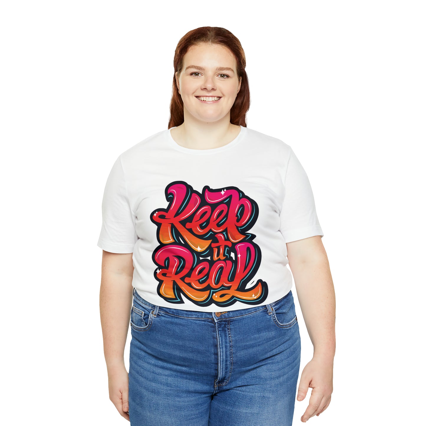 Keep it real colorful graffiti logo T-Shirt