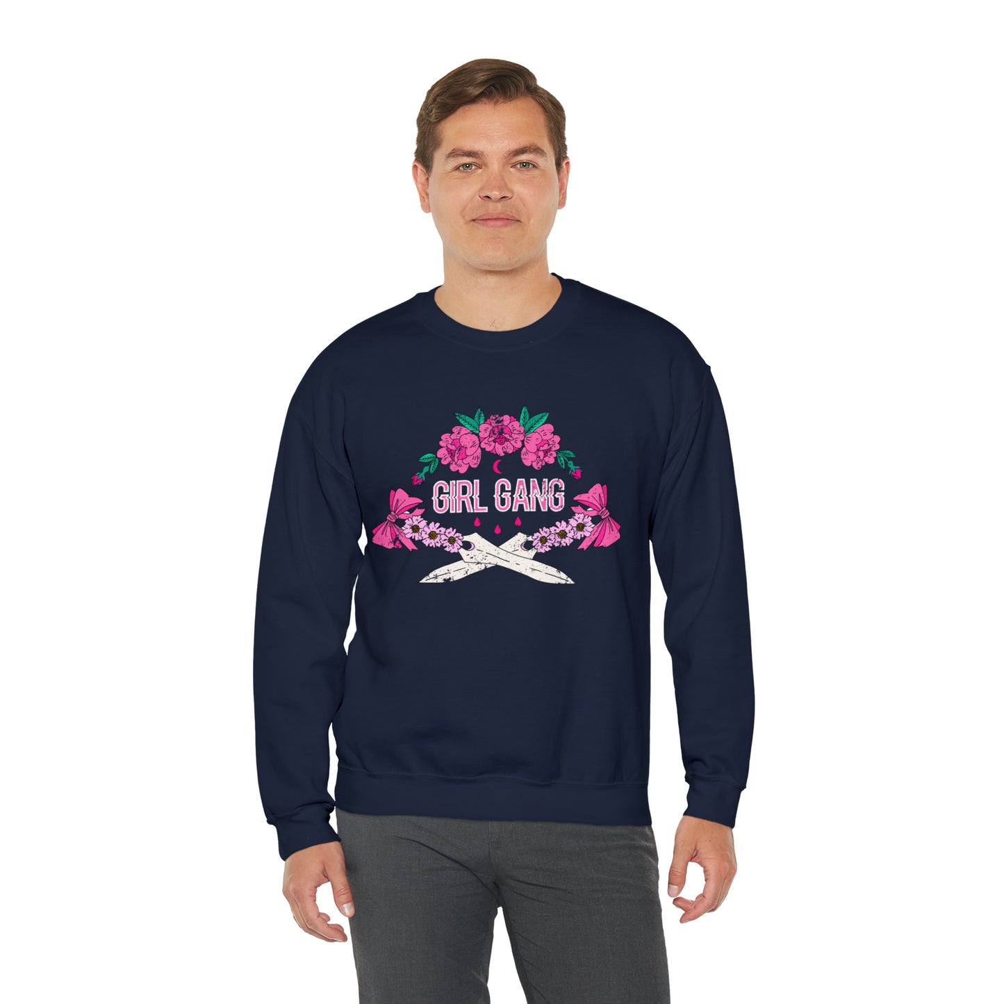 Girl Gang Beauty and Dangerous Crewneck Sweatshirt