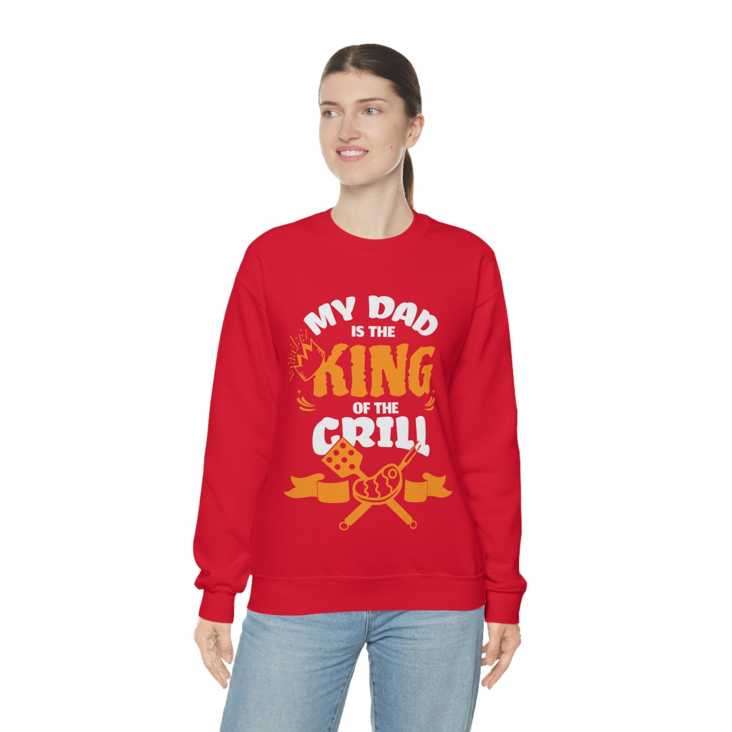 My Dad Is King Of The Grill Crewneck Sweatshirt