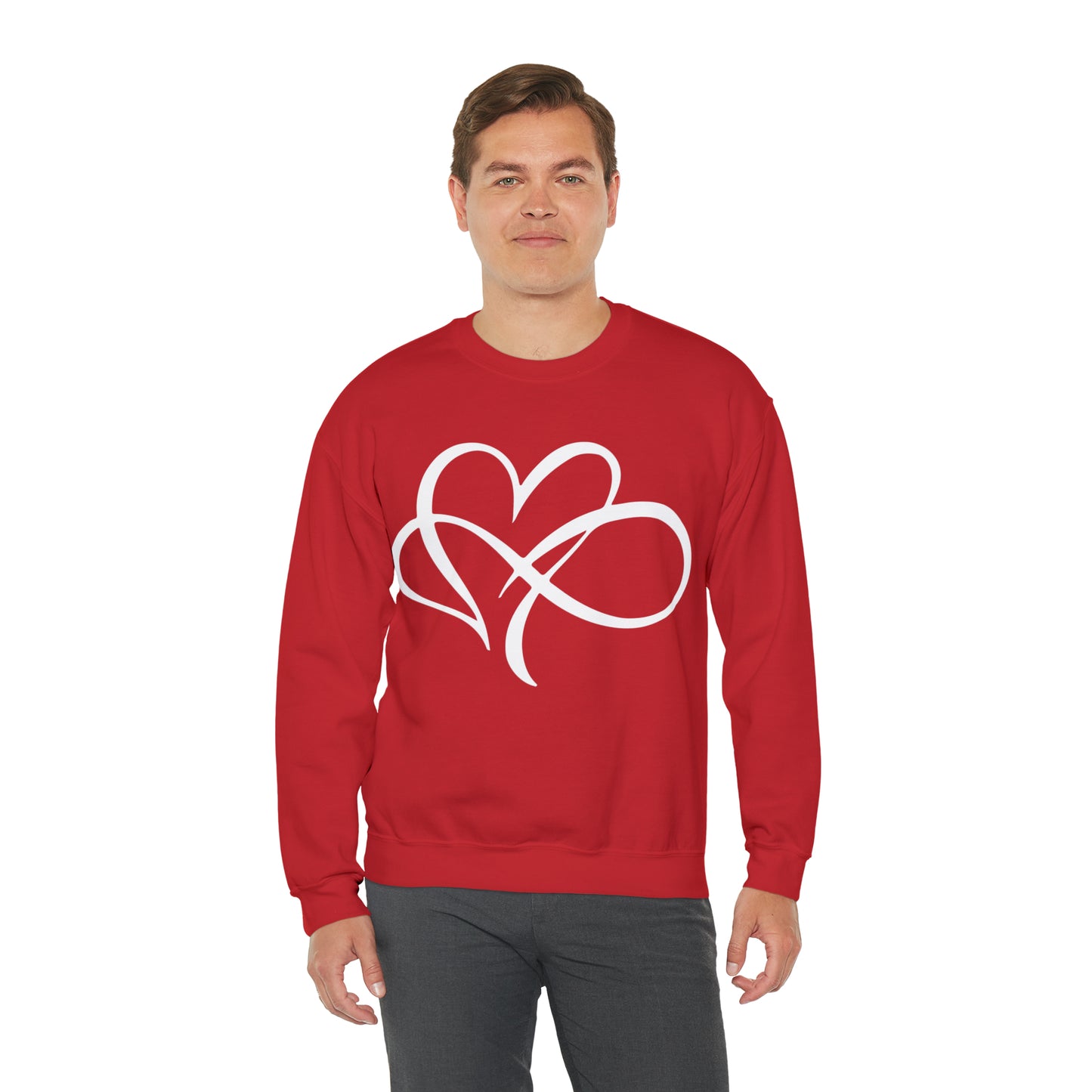 Infinity with heart tee Crewneck Sweatshirt