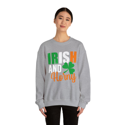 Irish and horny Crewneck Sweatshirt