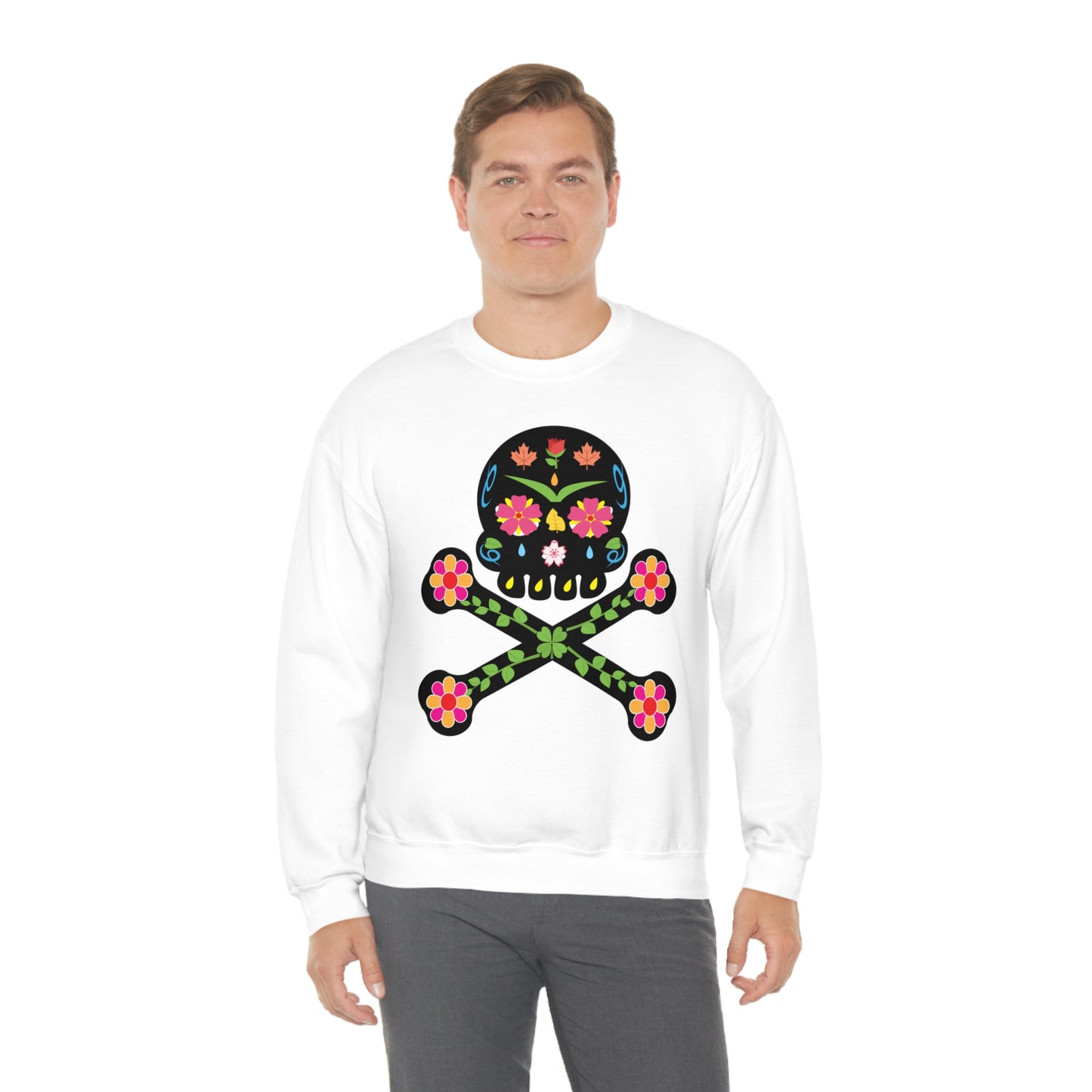 Day of the Dead Skull Crewneck Sweatshirt