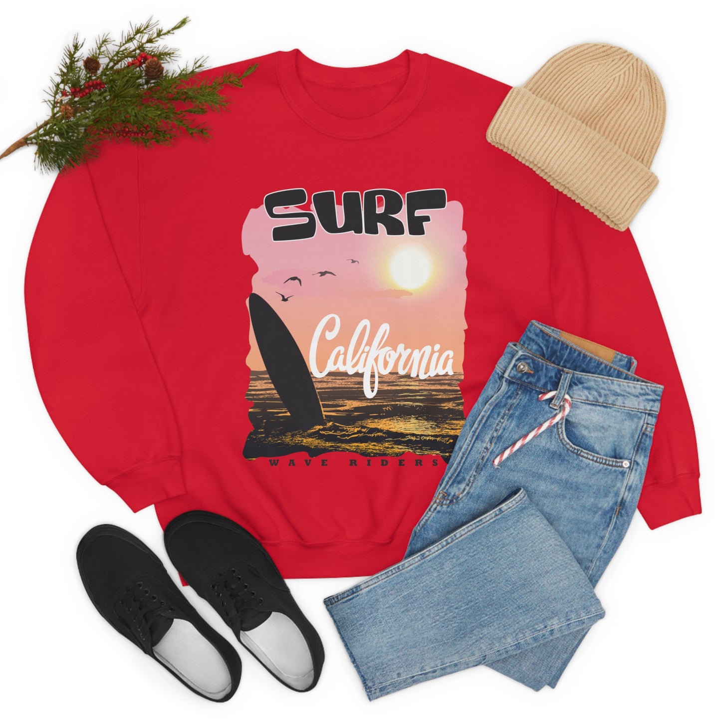 Wave Riders California Crewneck Sweatshirt