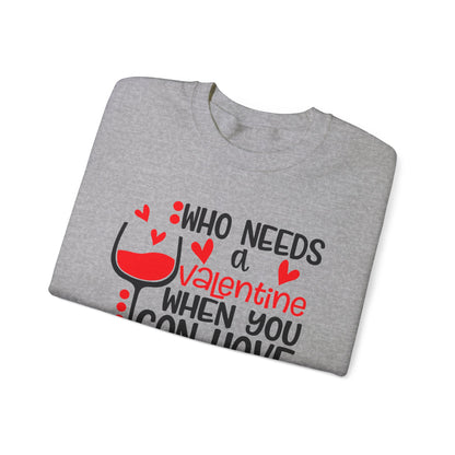 Valentine vs Wine Crewneck Sweatshirt