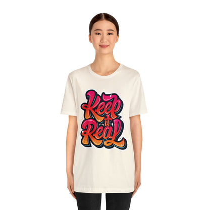 Keep it real colorful graffiti logo T-Shirt