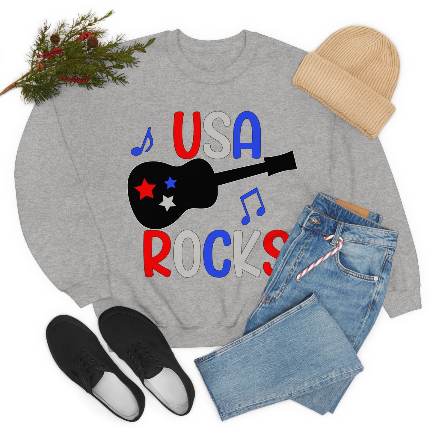 USA-Rocks Crewneck Sweatshirt