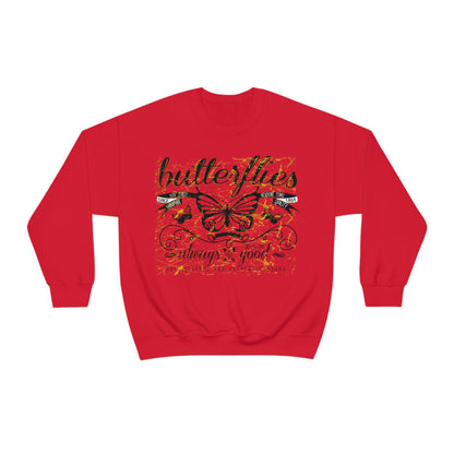 Butterflies Always Good Crewneck Sweatshirt