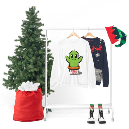 Free hugs sad cactus Crewneck Sweatshirt