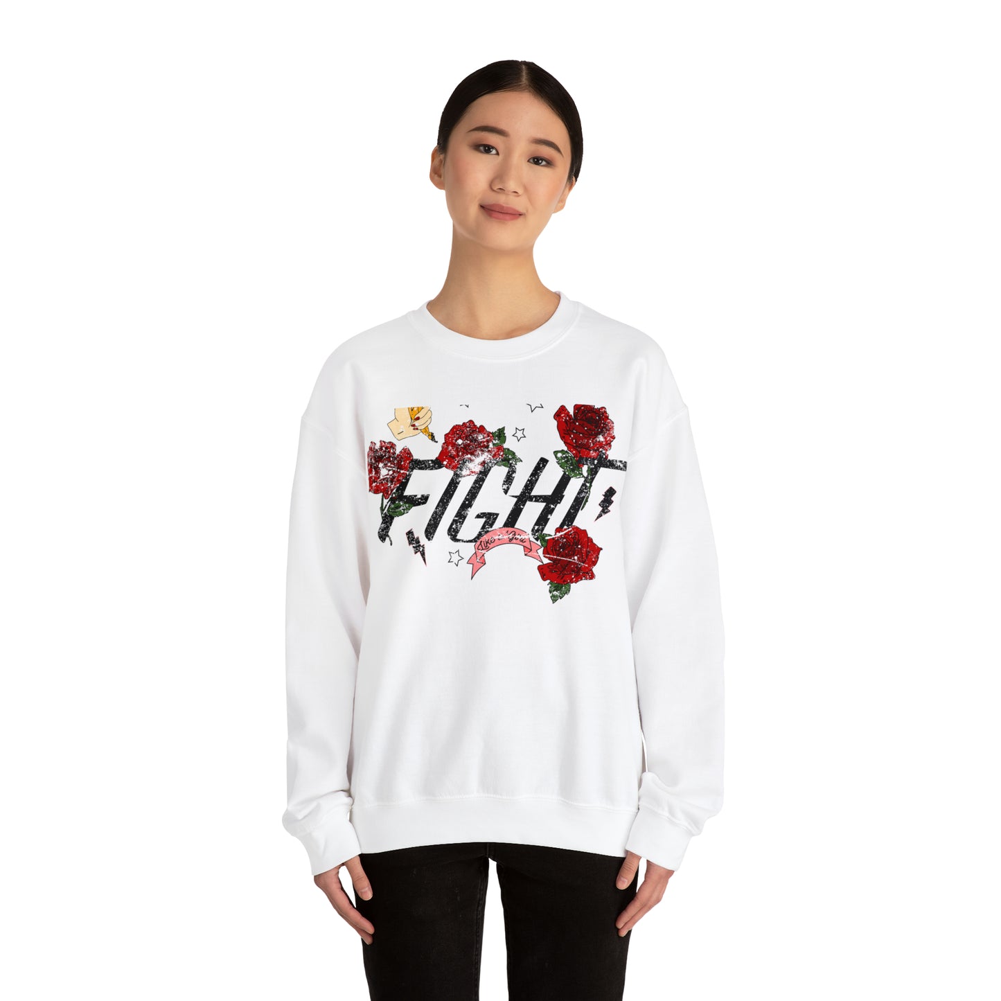 Fight Like A Girl Crewneck Sweatshirt