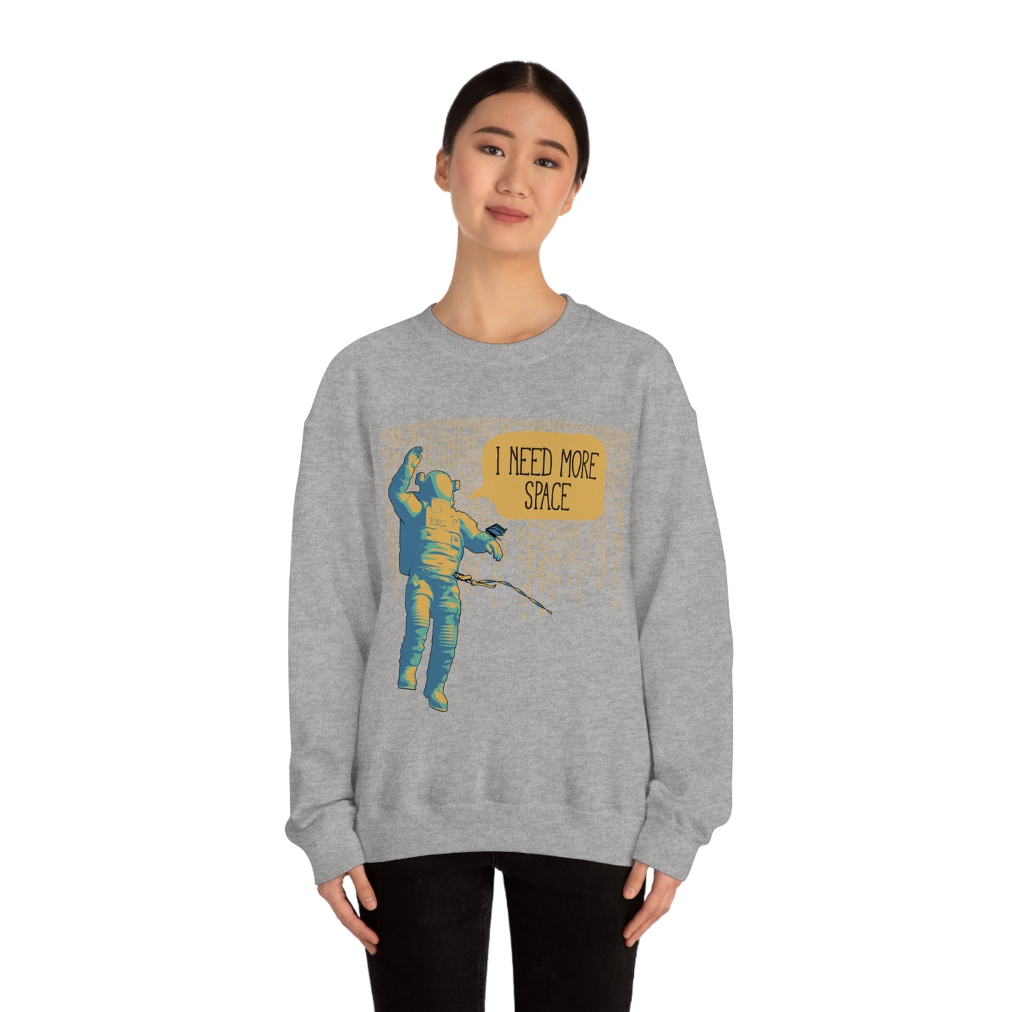 I need more_Space Crewneck Sweatshirt