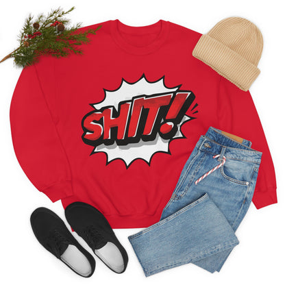 Shit! colorful graphic Crewneck Sweatshirt