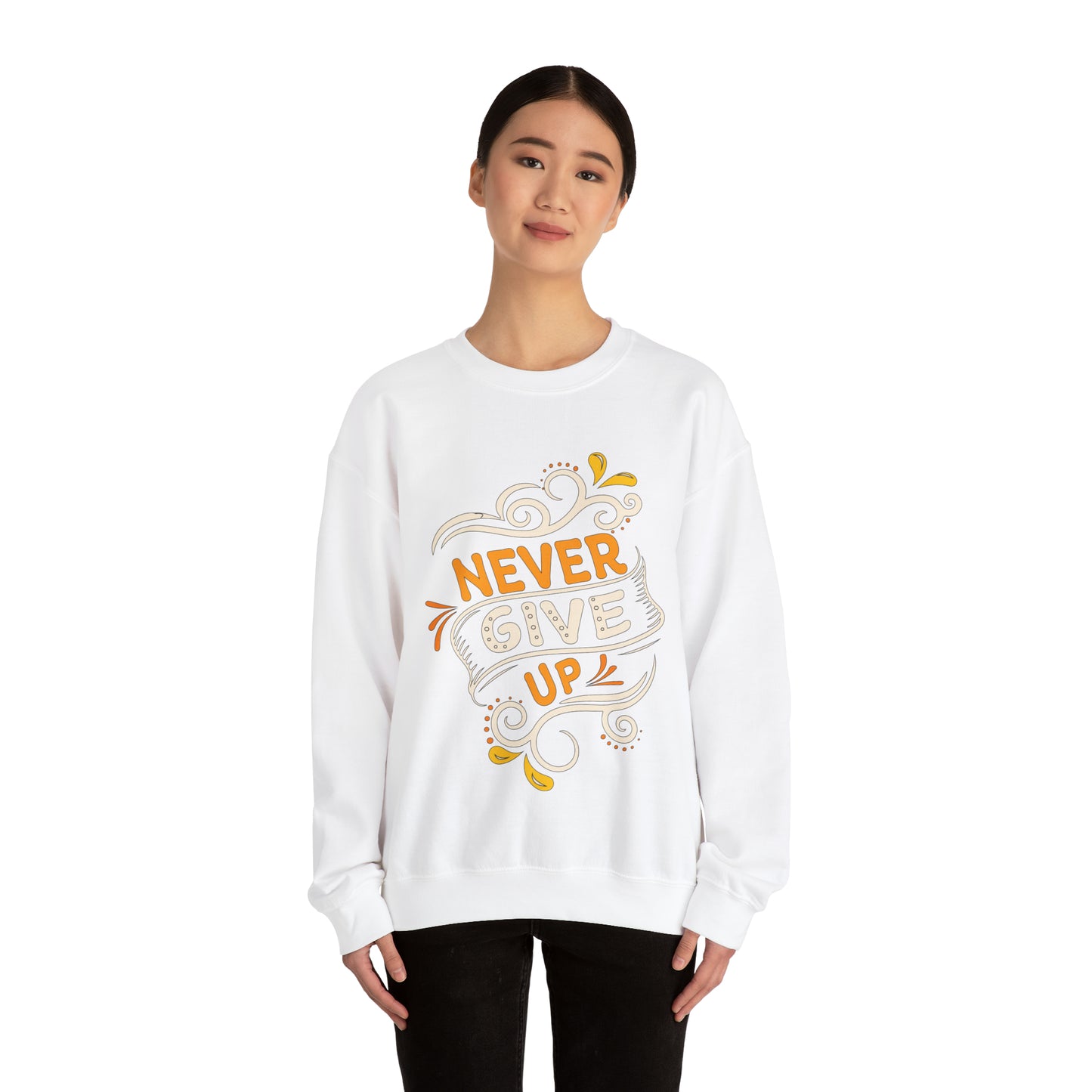 Never give up Crewneck Sweatshirt