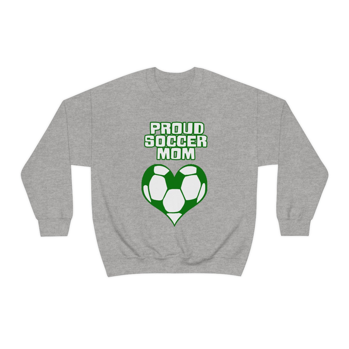 Proud -soccer-mom Heart Crewneck Sweatshirt