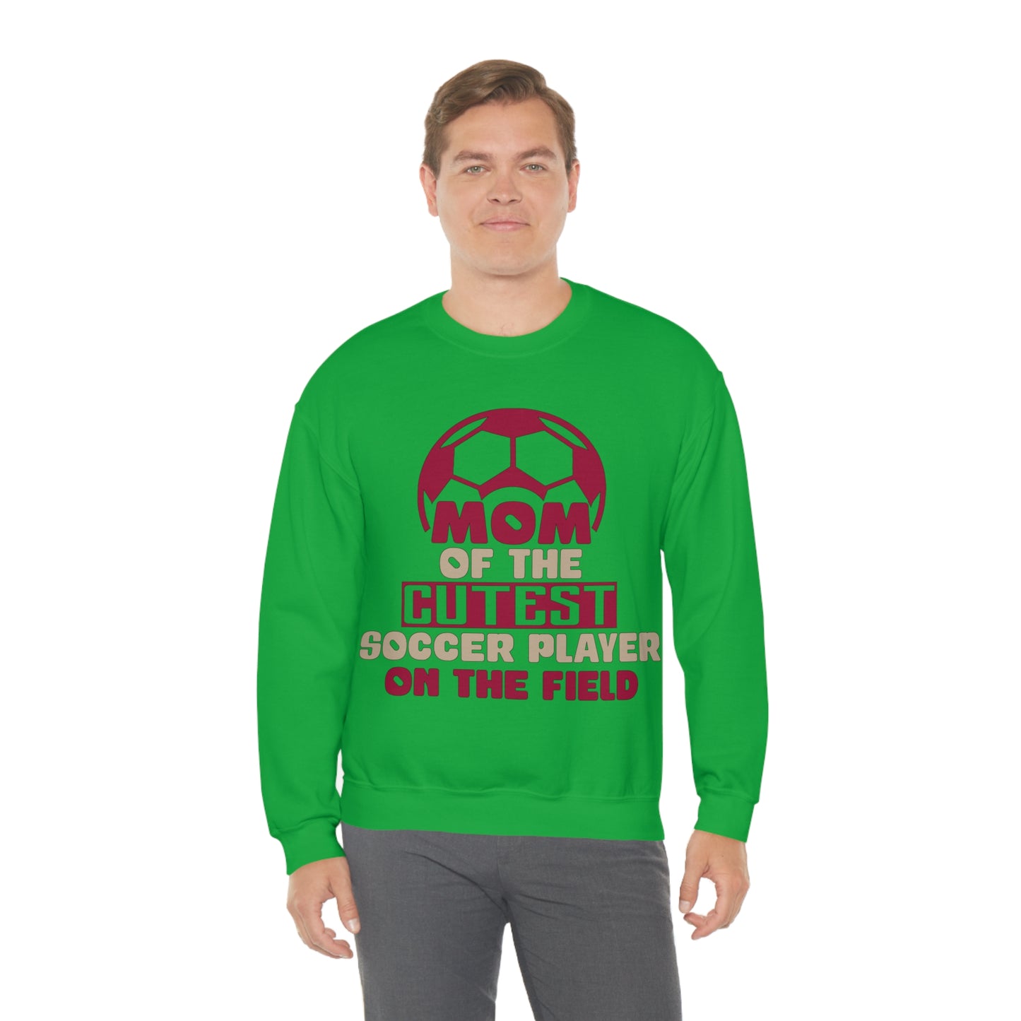 Mom of cutest soccer player Crewneck Sweatshirt