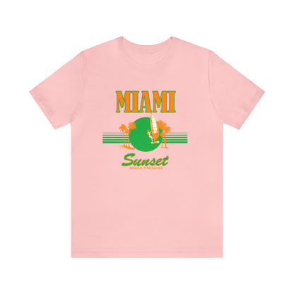 Miami Sunset Beach Paradise T-Shirt