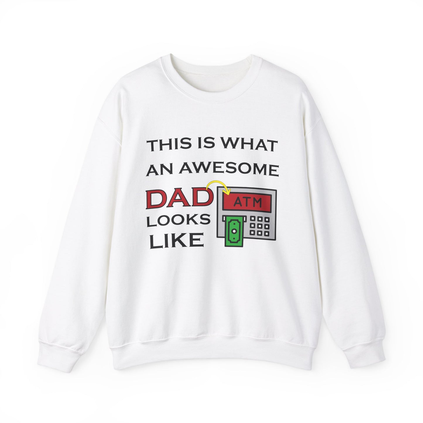 Awesome Dad looks like an ATM Crewneck Sweatshirt