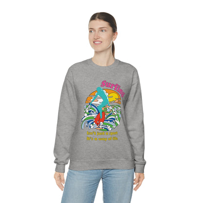 Surfing A Way of Life Crewneck Sweatshirt