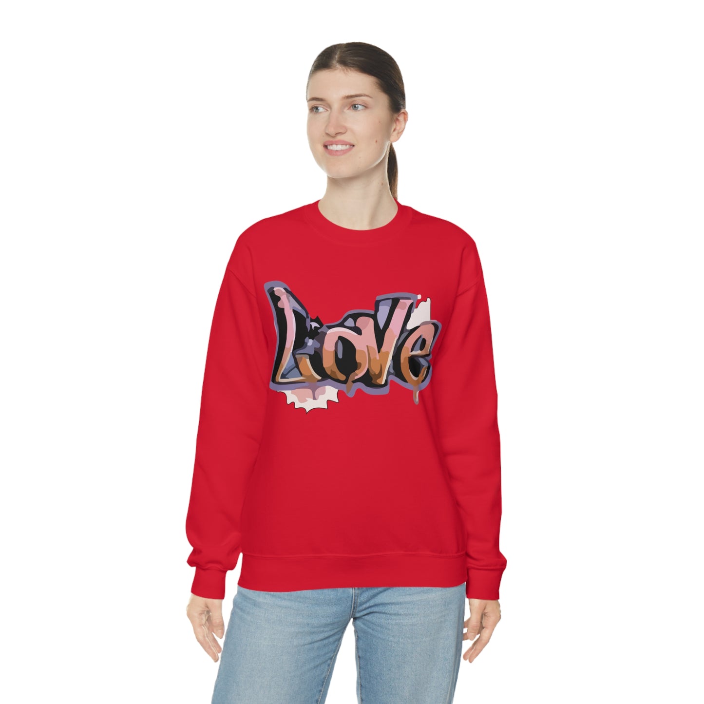 Cool love graffiti Crewneck Sweatshirt