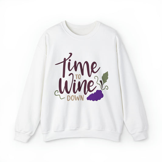 Time_to_wine_down Crewneck Sweatshirt